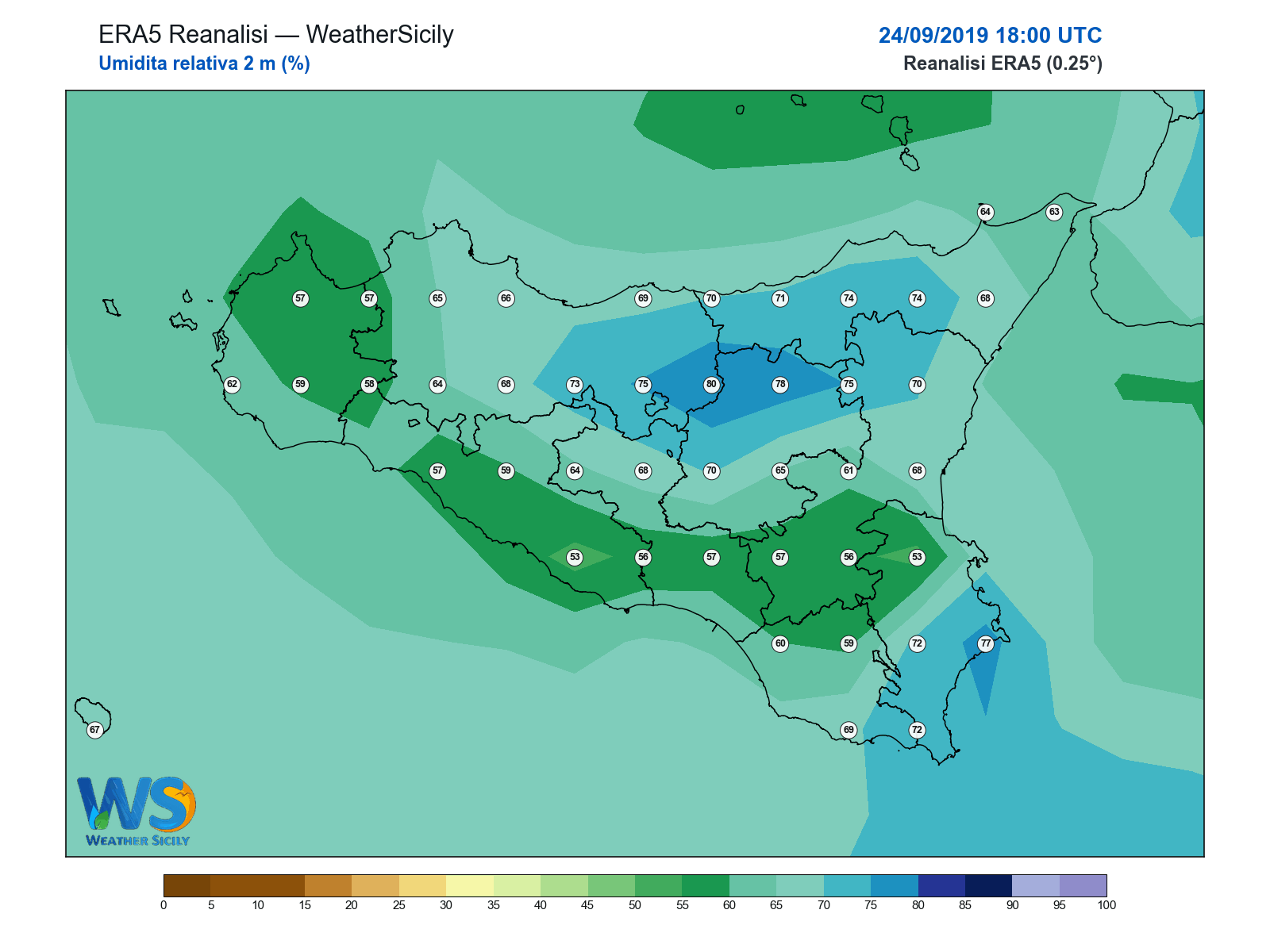 Umidità relativa 2 m · 2019092418