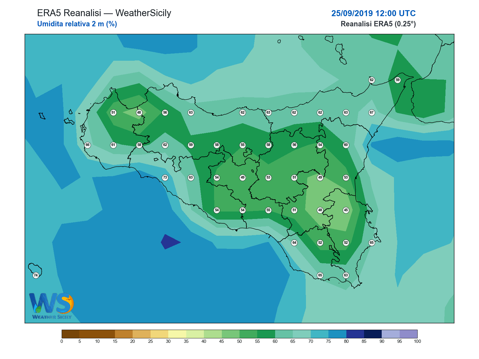 Umidità relativa 2 m · 2019092512