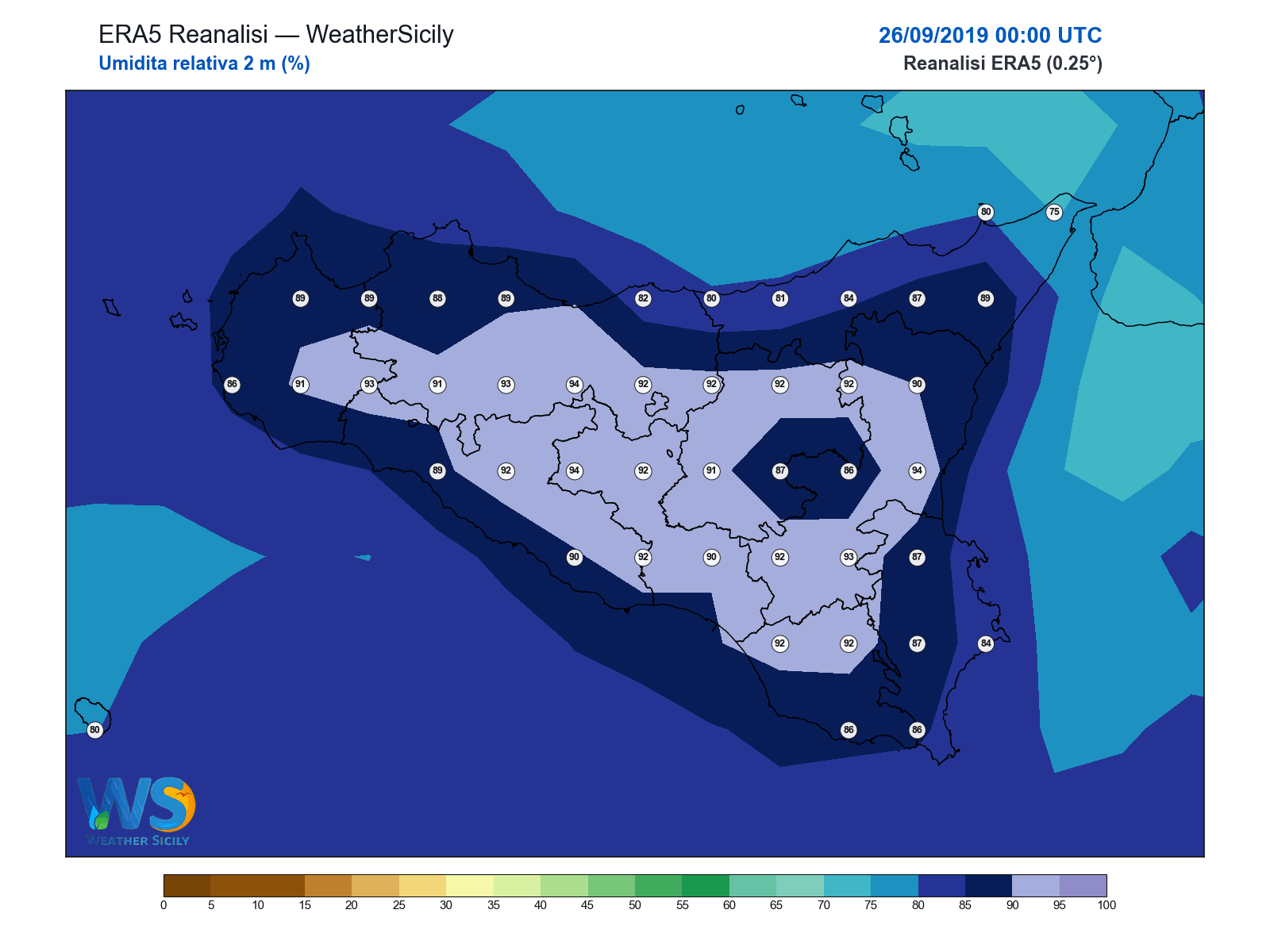 Umidità relativa 2 m · 2019092600