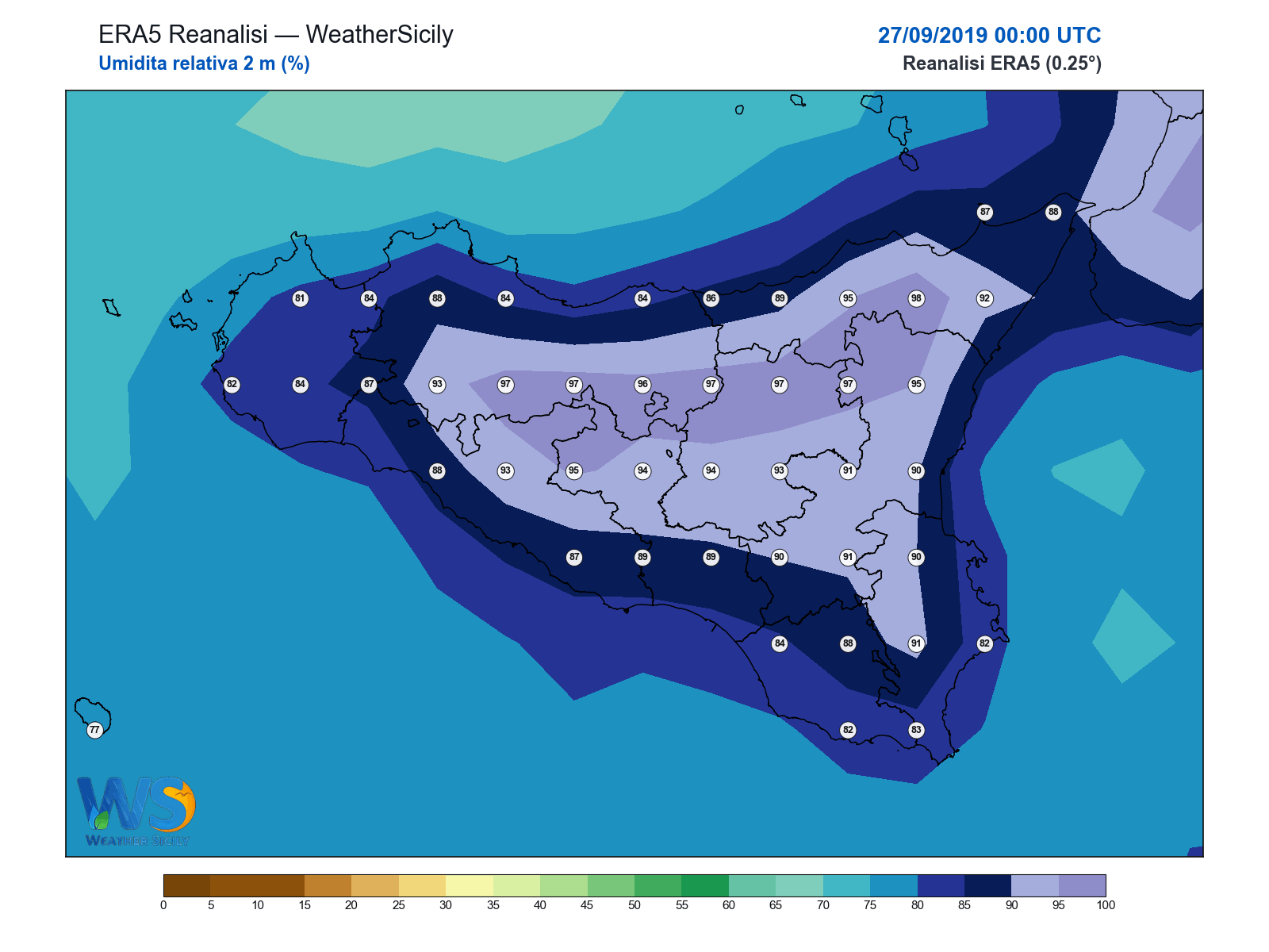 Umidità relativa 2 m · 2019092700