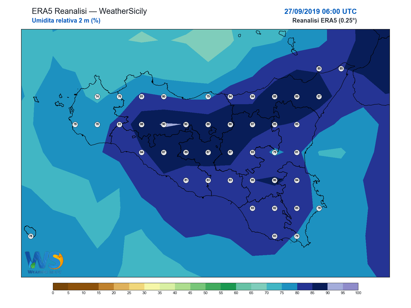 Umidità relativa 2 m · 2019092706