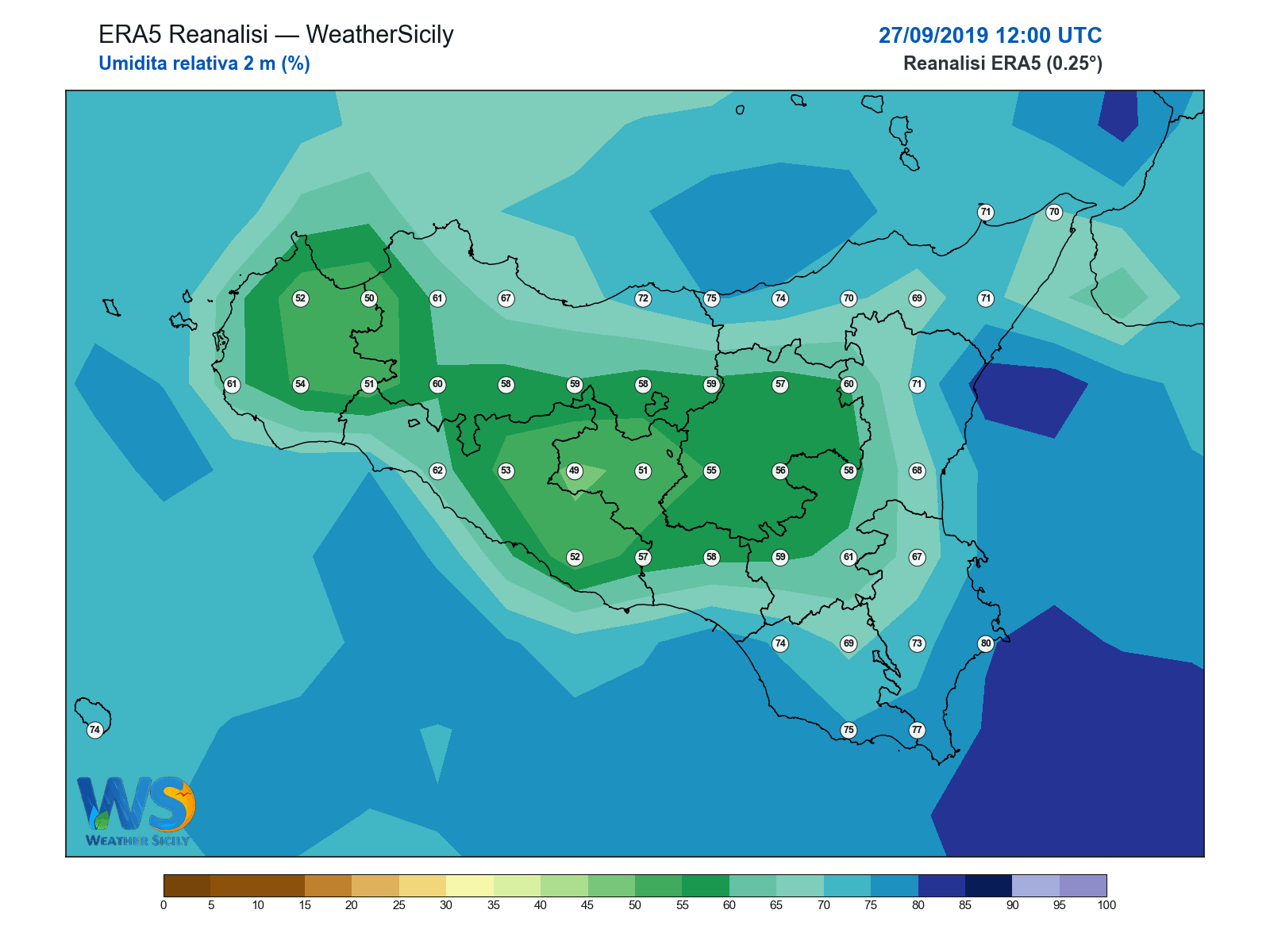 Umidità relativa 2 m · 2019092712