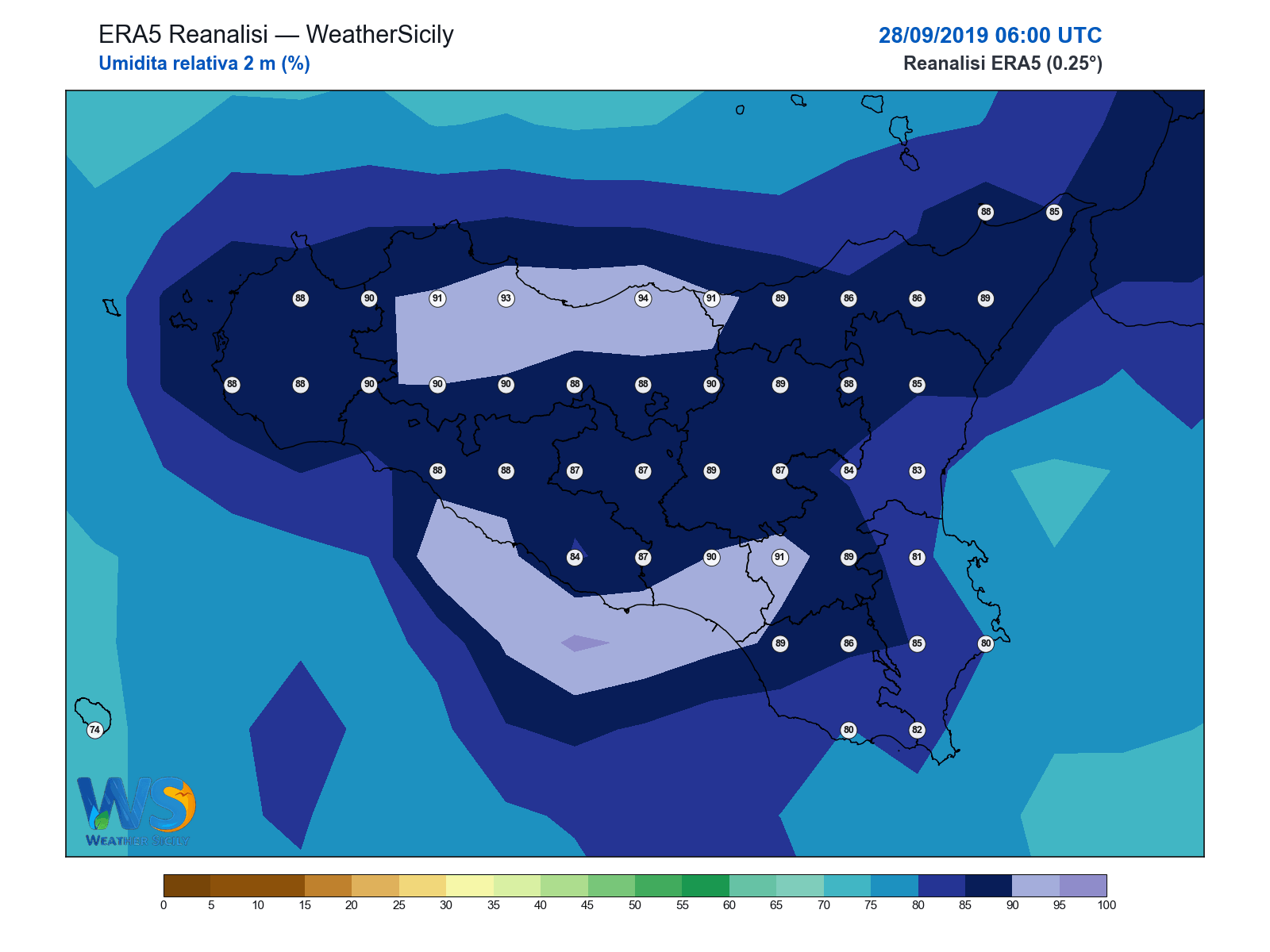 Umidità relativa 2 m · 2019092806