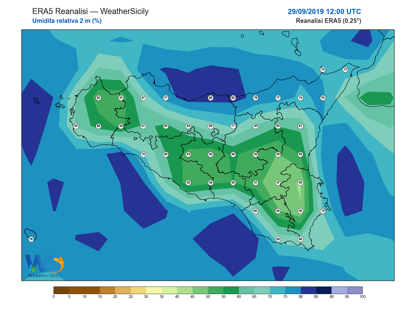 Umidità relativa 2 m · 2019092912