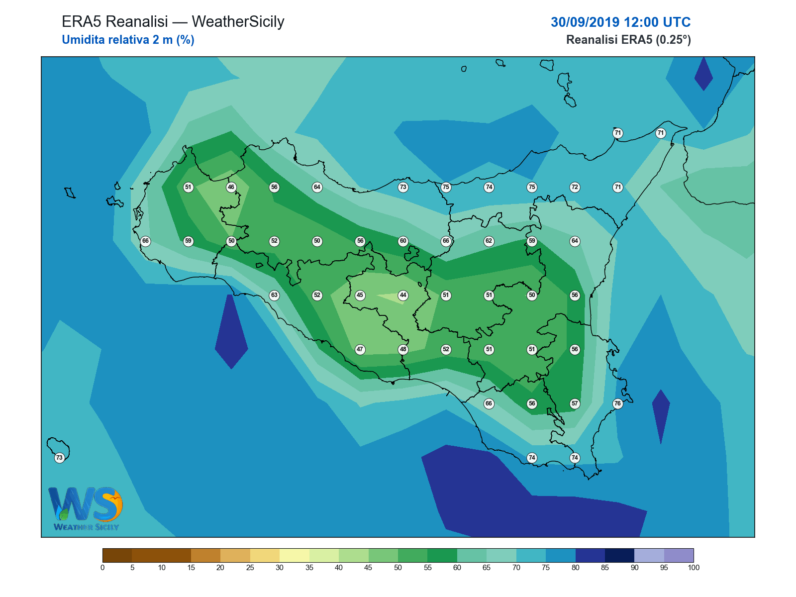 Umidità relativa 2 m · 2019093012