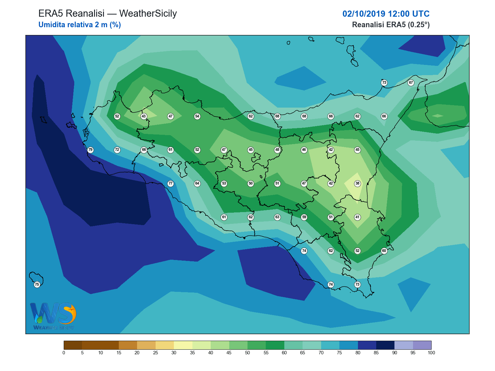 Umidità relativa 2 m · 2019100212