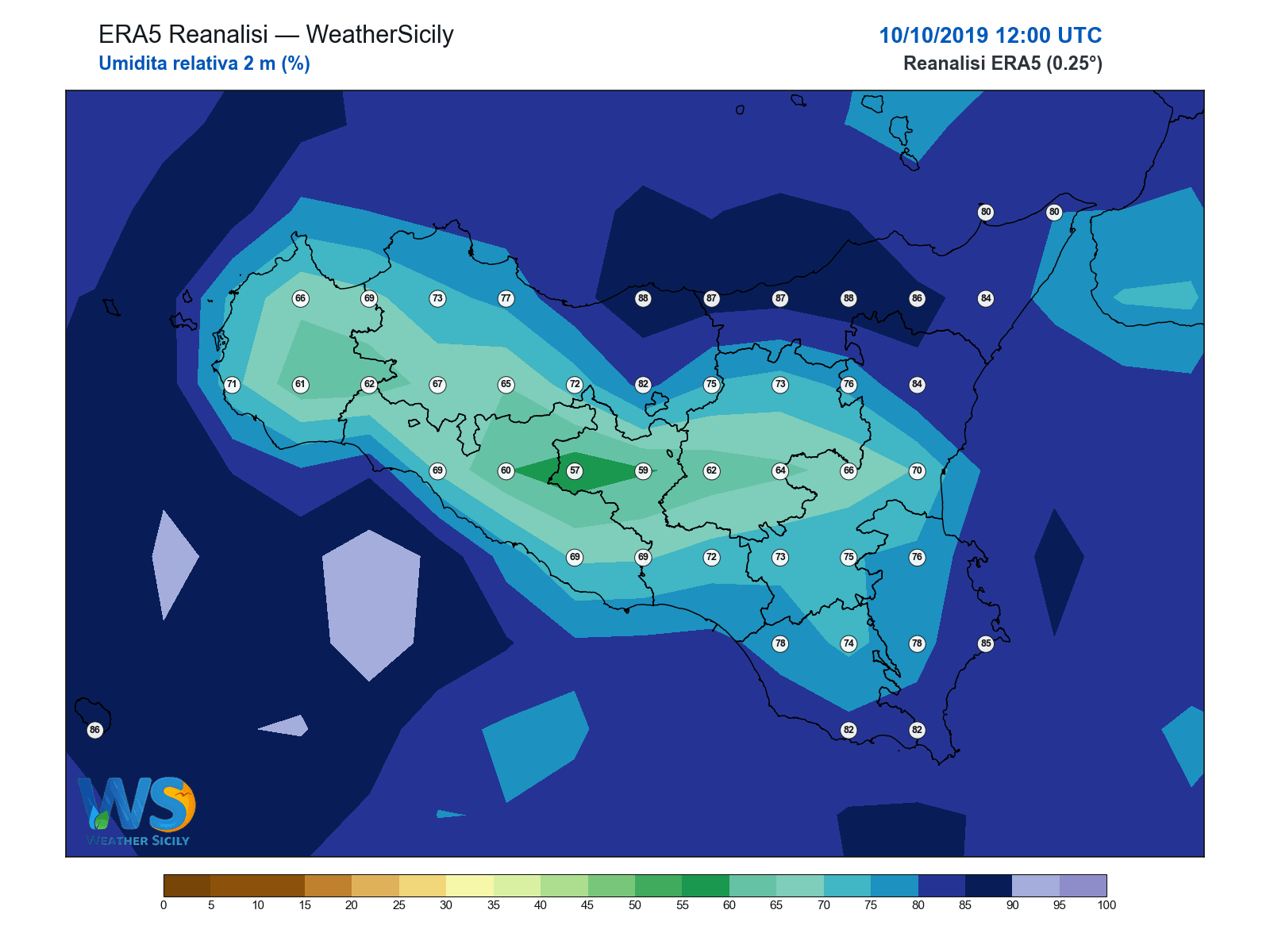 Umidità relativa 2 m · 2019101012