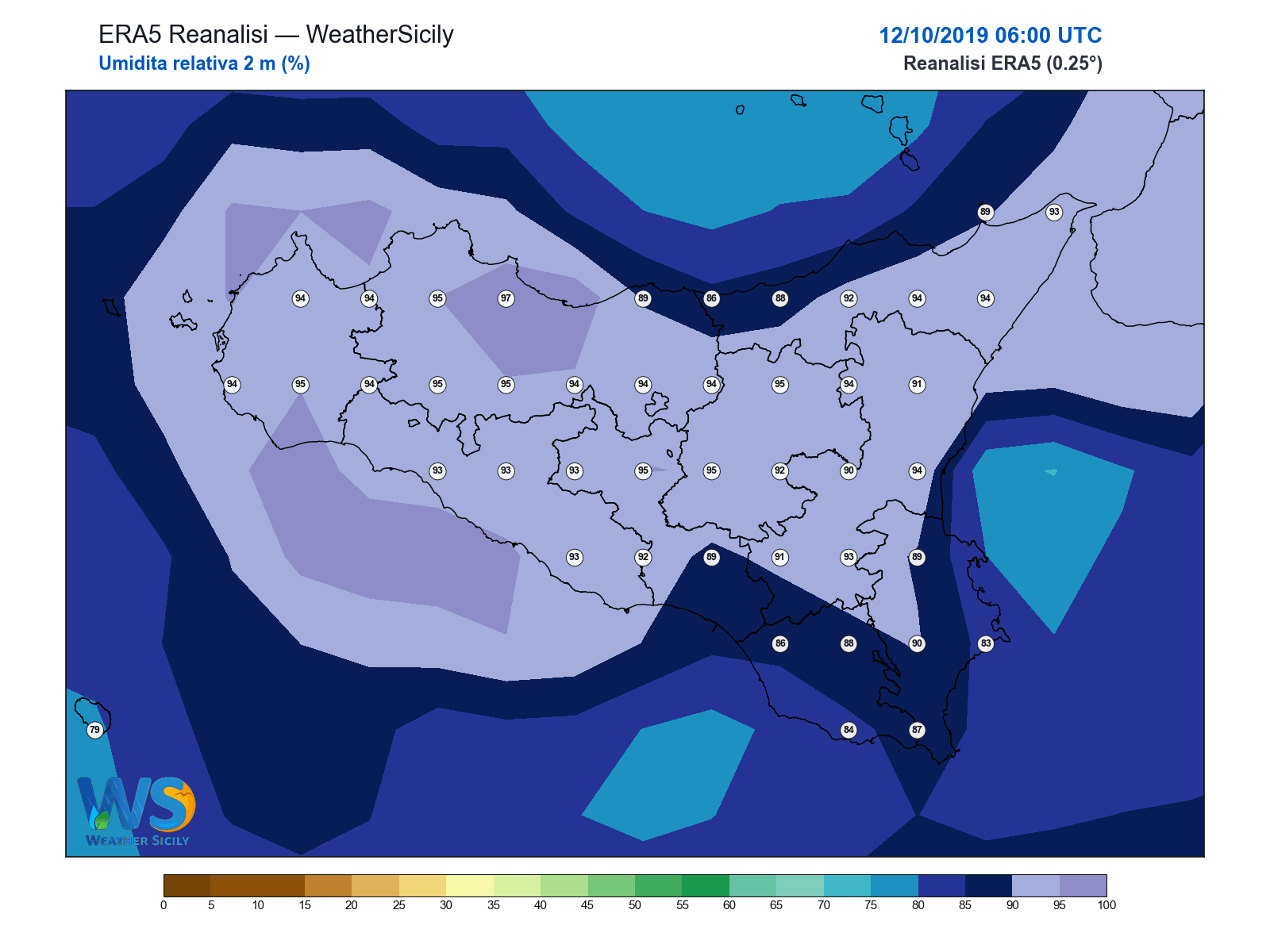 Umidità relativa 2 m · 2019101206