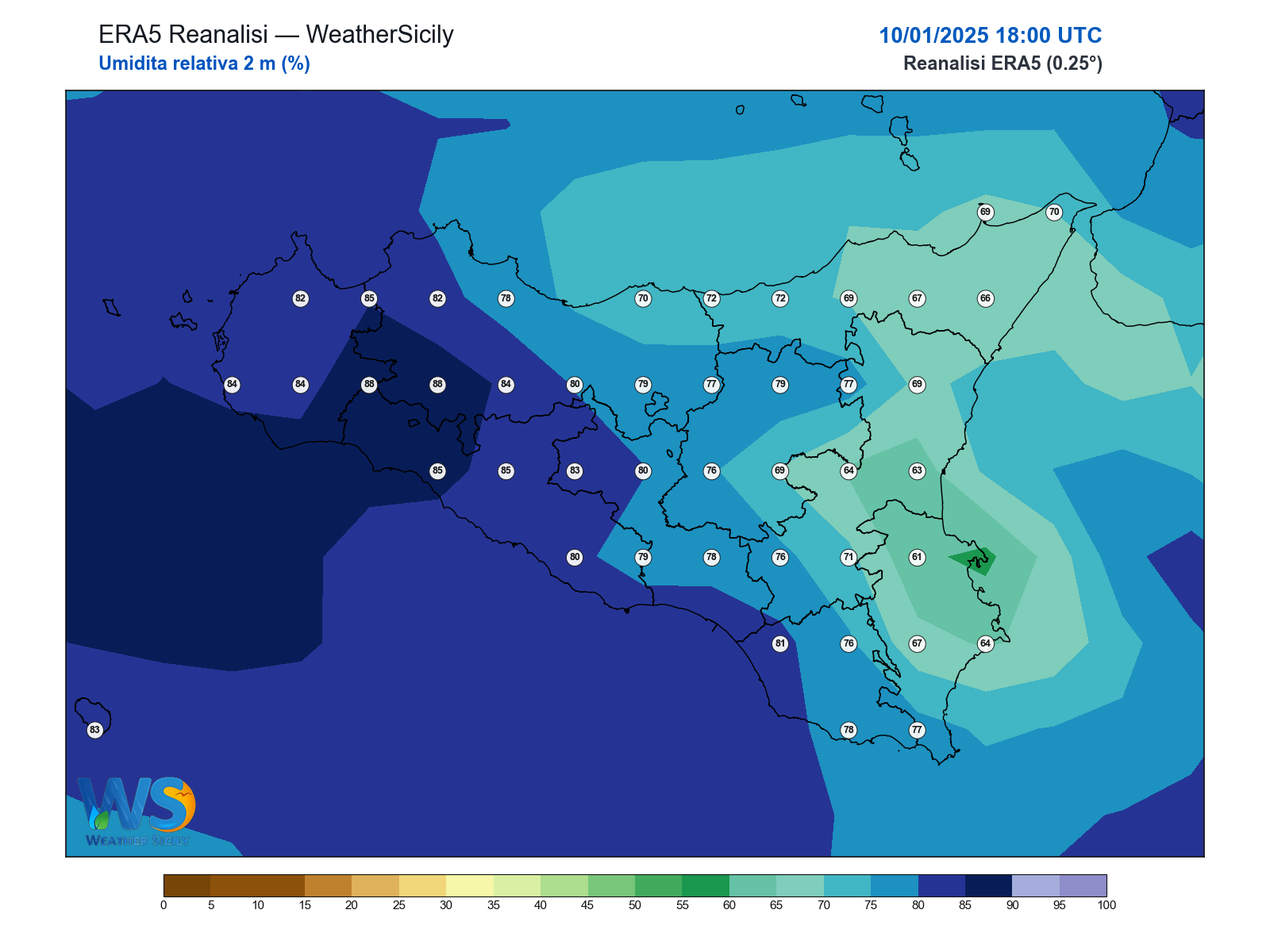 Umidità relativa 2 m · 2025011018