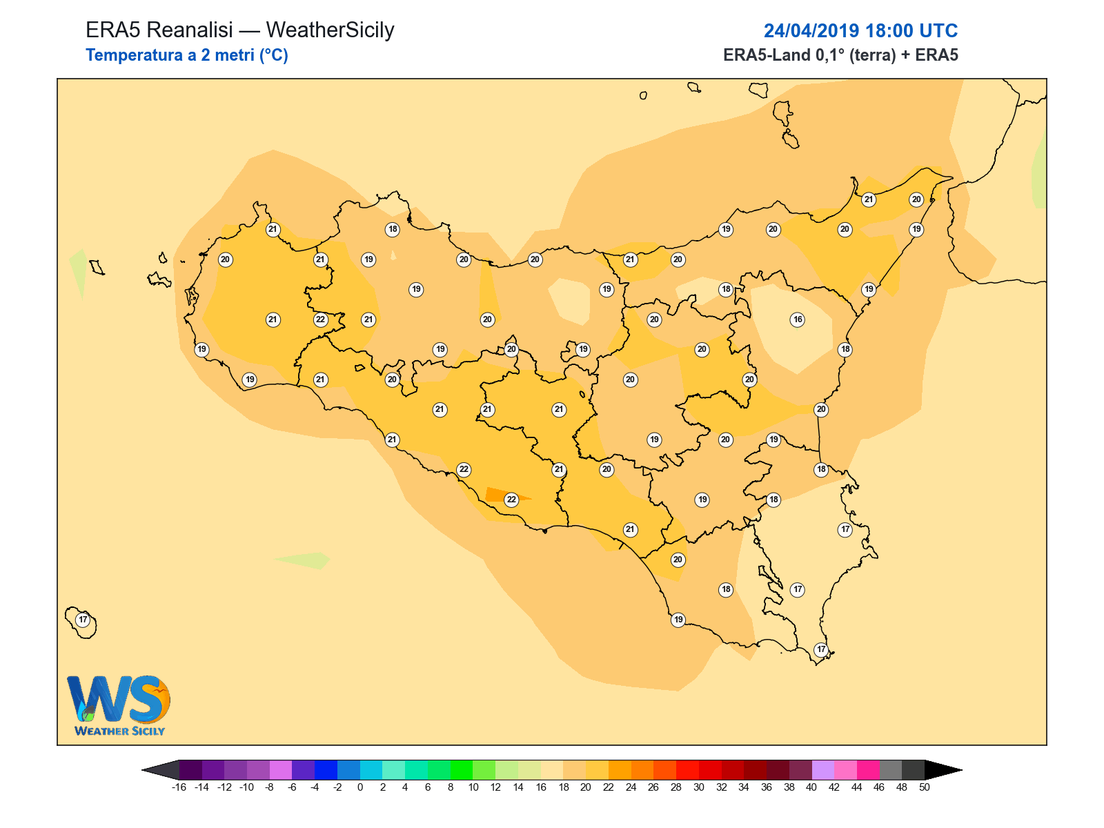 Temperatura a 2 metri · 2019042418