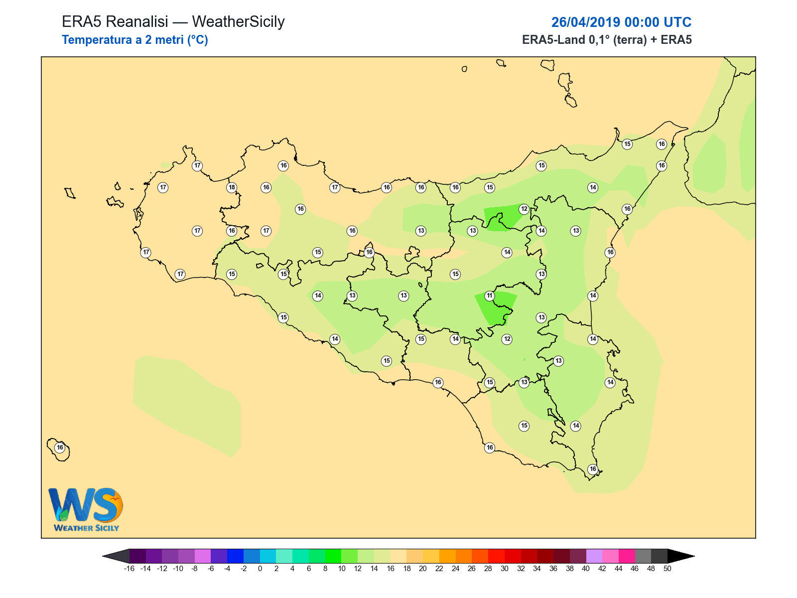 Temperatura a 2 metri · 2019042600