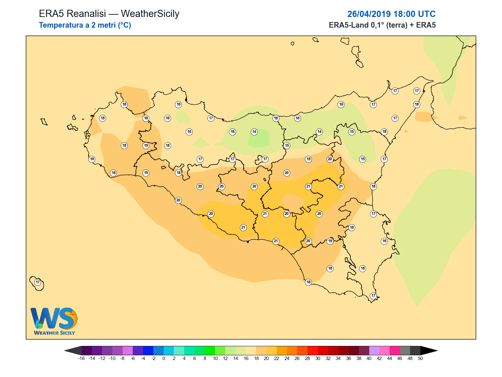 Temperatura a 2 metri · 2019042618