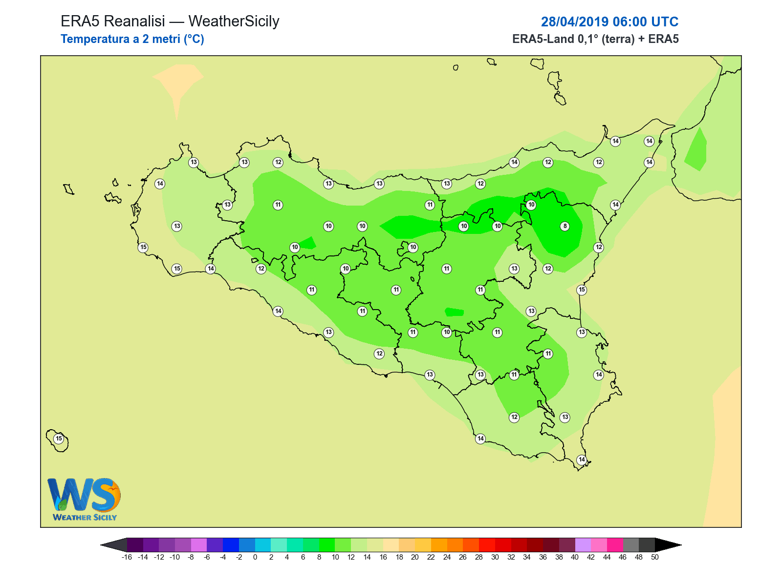Temperatura a 2 metri · 2019042806