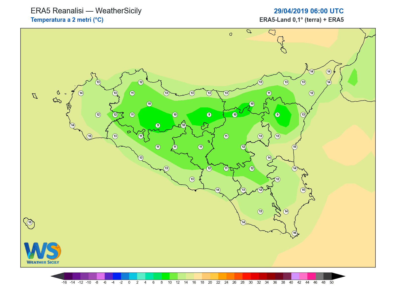 Temperatura a 2 metri · 2019042906