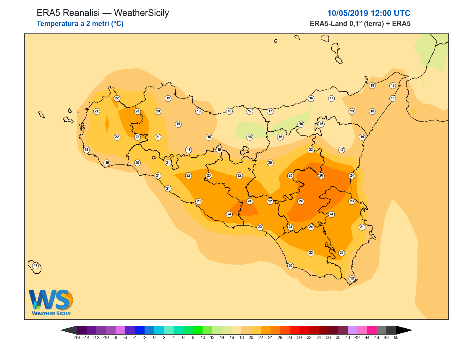 Temperatura a 2 metri · 2019051012