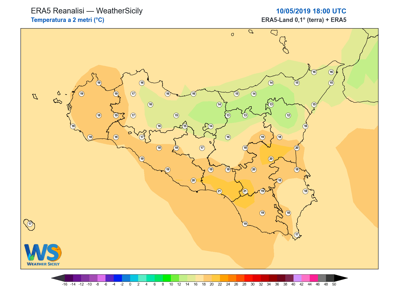 Temperatura a 2 metri · 2019051018