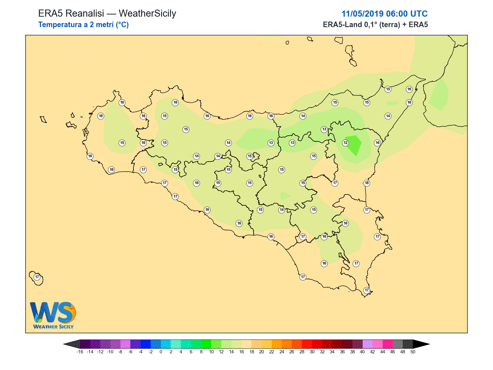 Temperatura a 2 metri · 2019051106