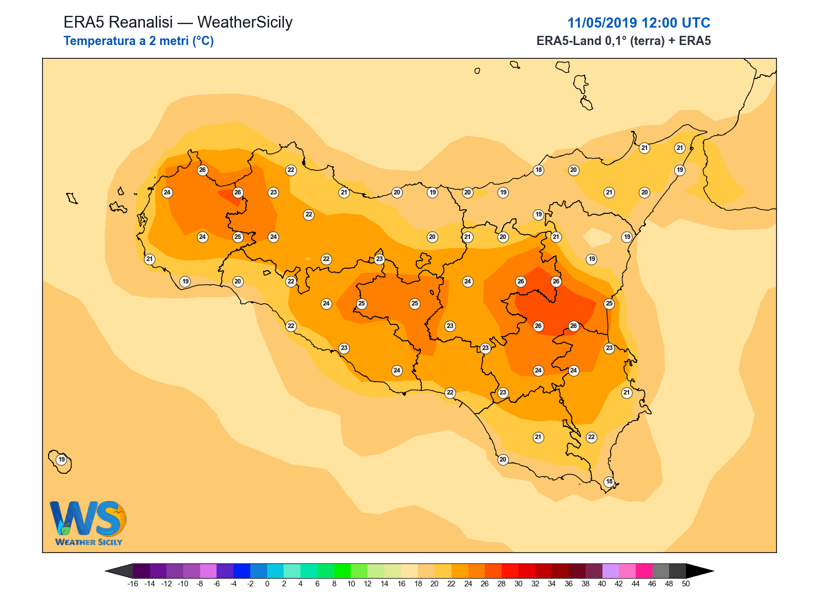 Temperatura a 2 metri · 2019051112