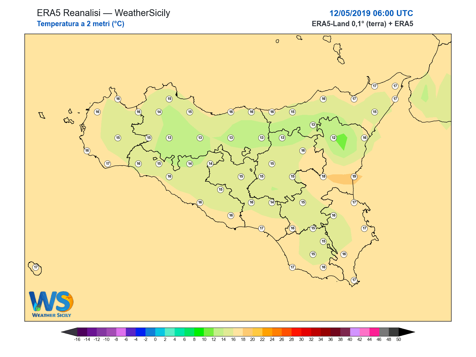 Temperatura a 2 metri · 2019051206