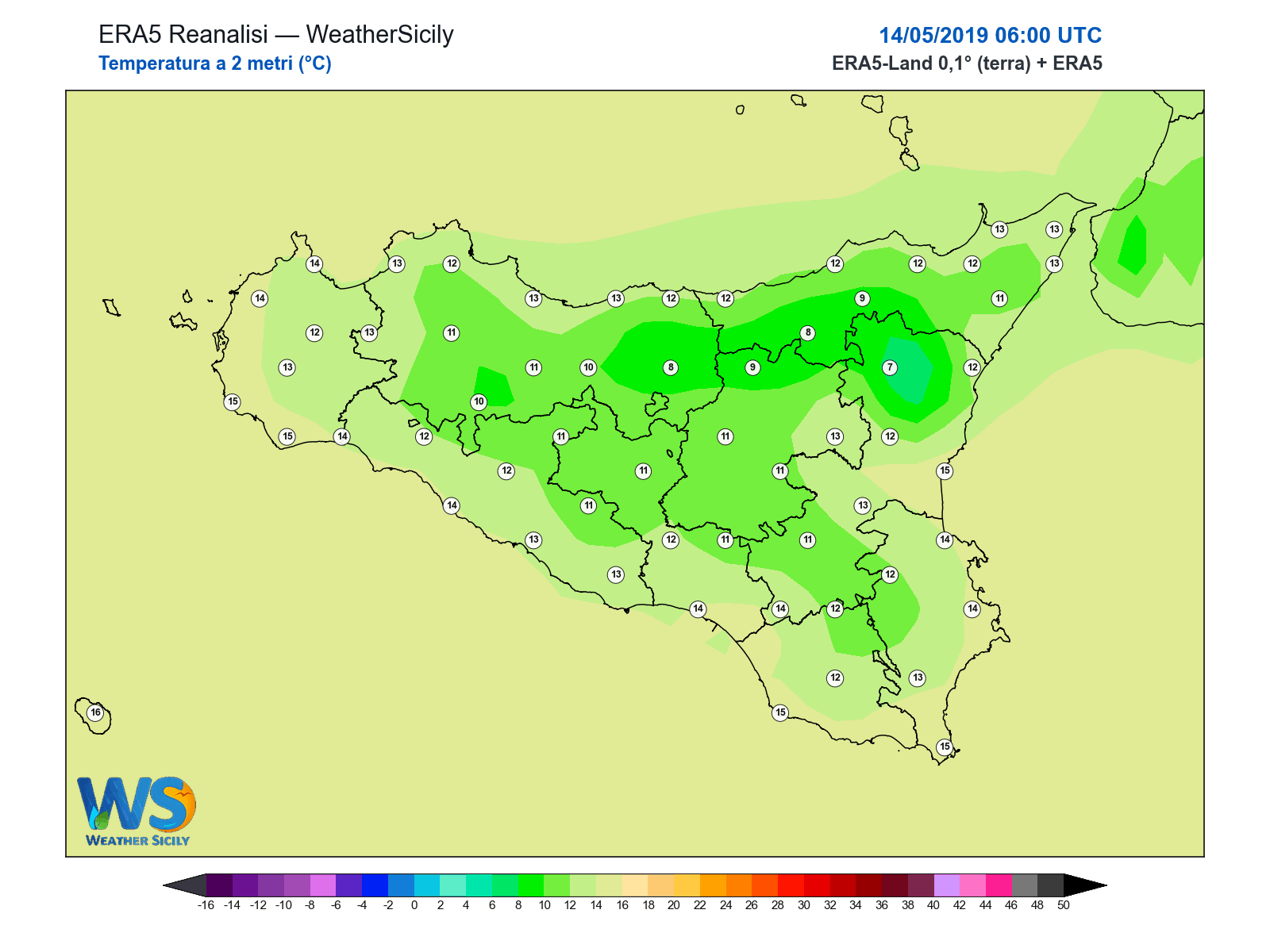 Temperatura a 2 metri · 2019051406