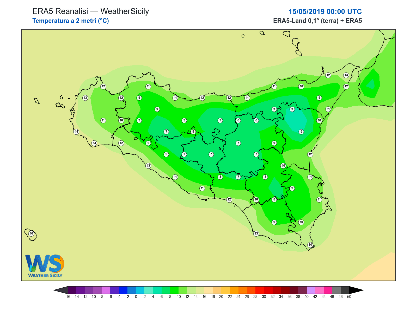 Temperatura a 2 metri · 2019051500