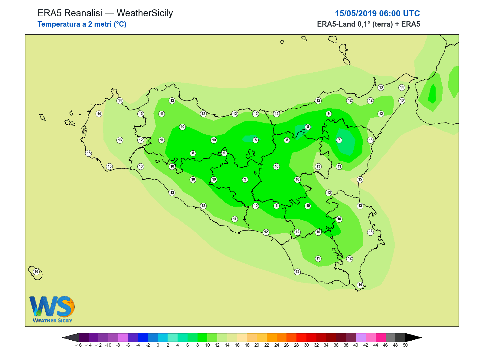 Temperatura a 2 metri · 2019051506