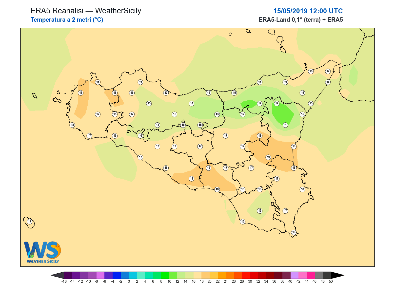 Temperatura a 2 metri · 2019051512