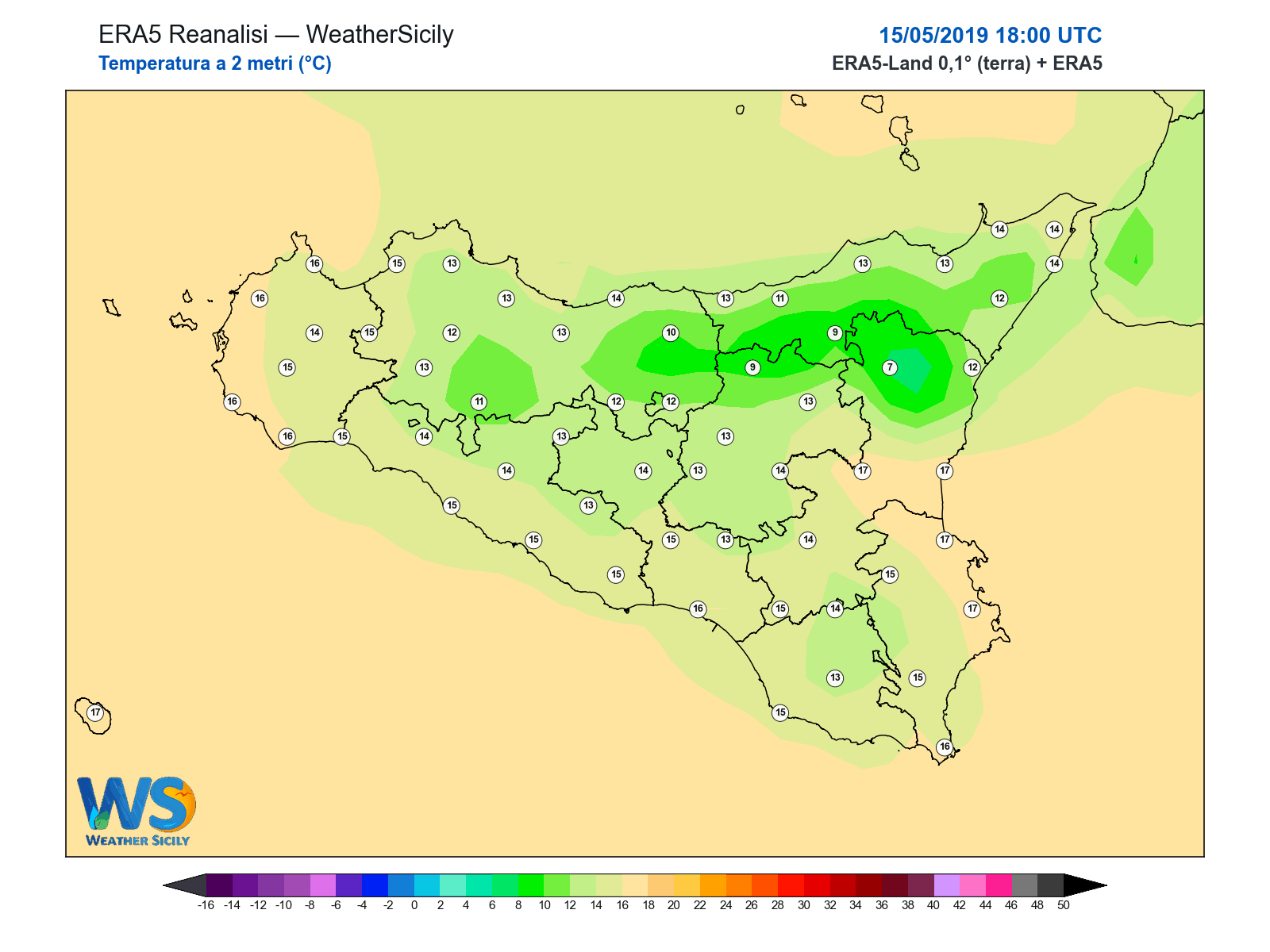 Temperatura a 2 metri · 2019051518