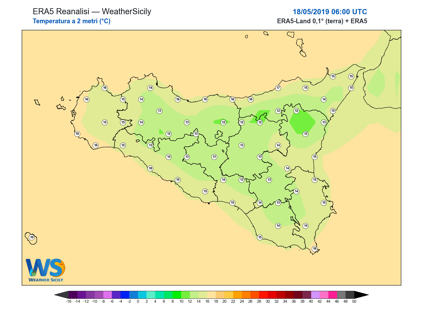 Temperatura a 2 metri · 2019051806