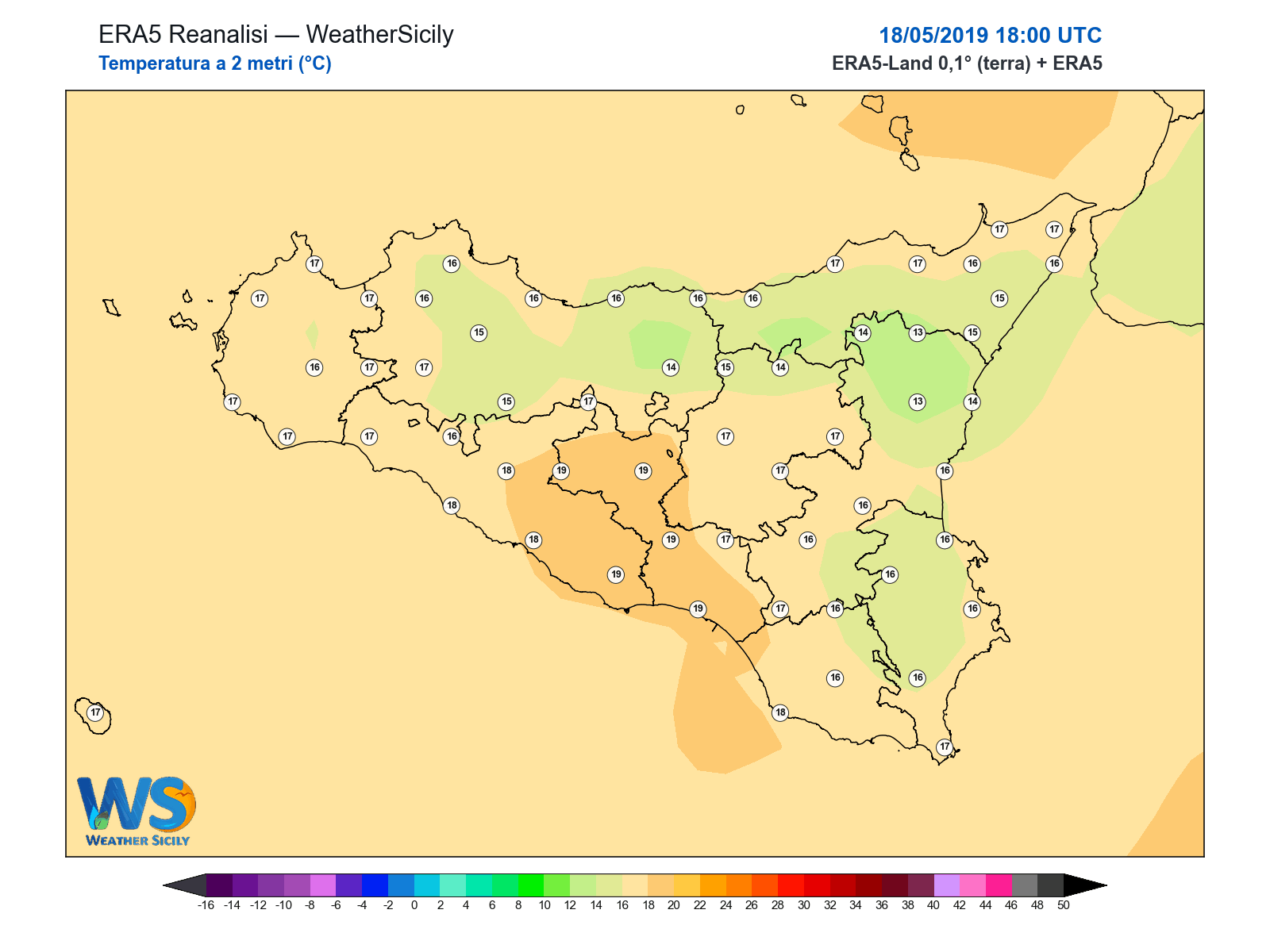 Temperatura a 2 metri · 2019051818