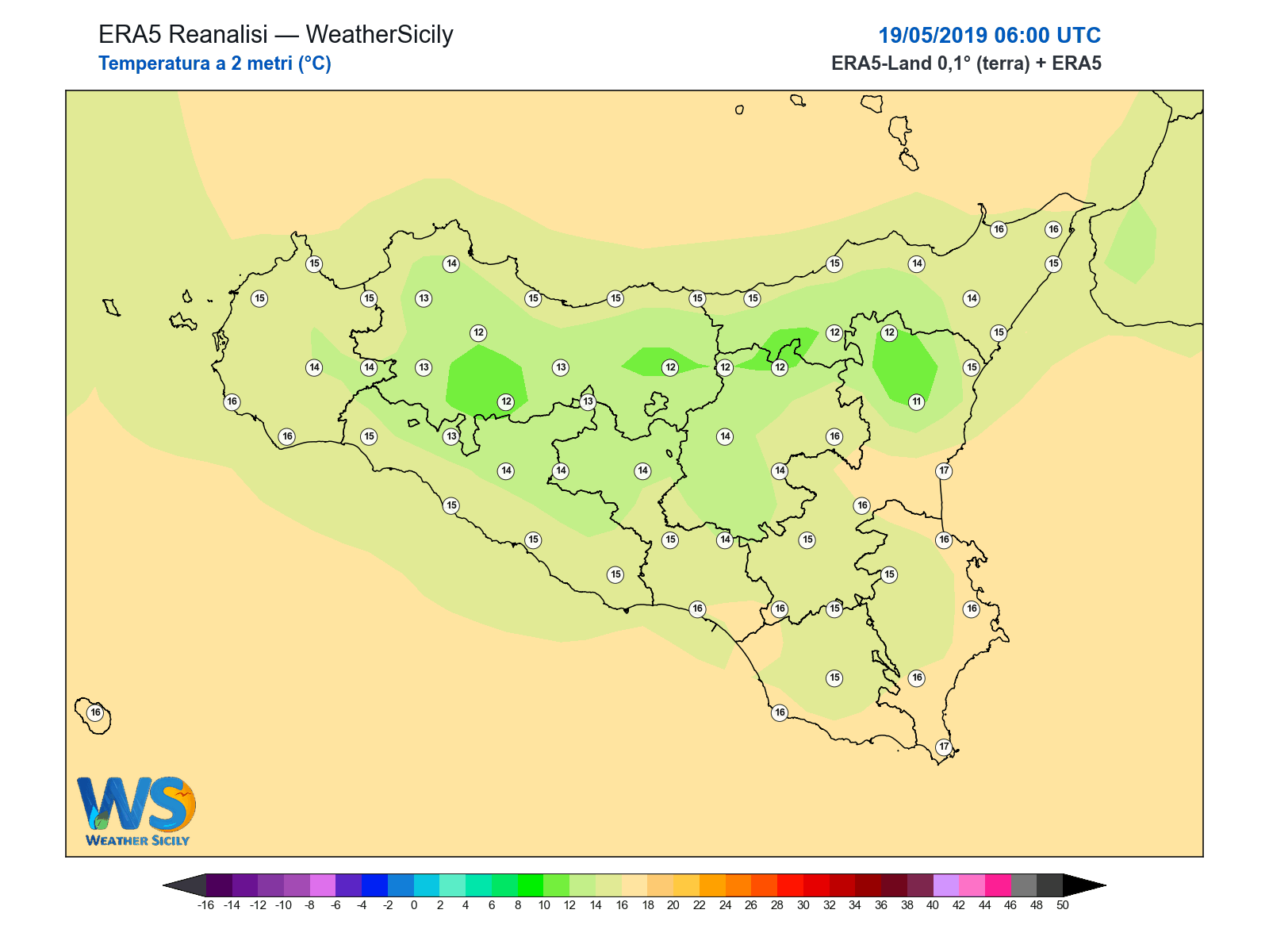 Temperatura a 2 metri · 2019051906