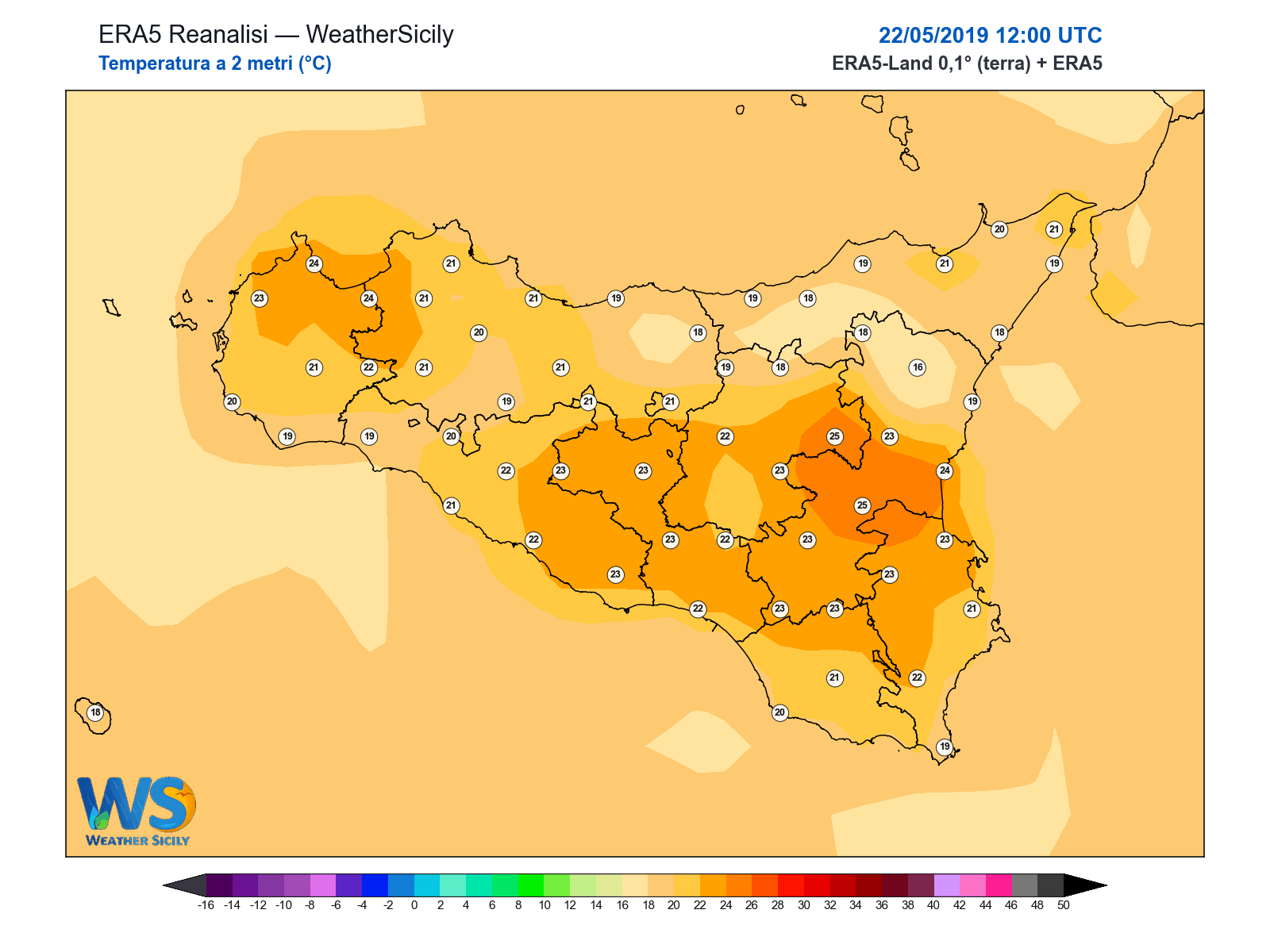 Temperatura a 2 metri · 2019052212