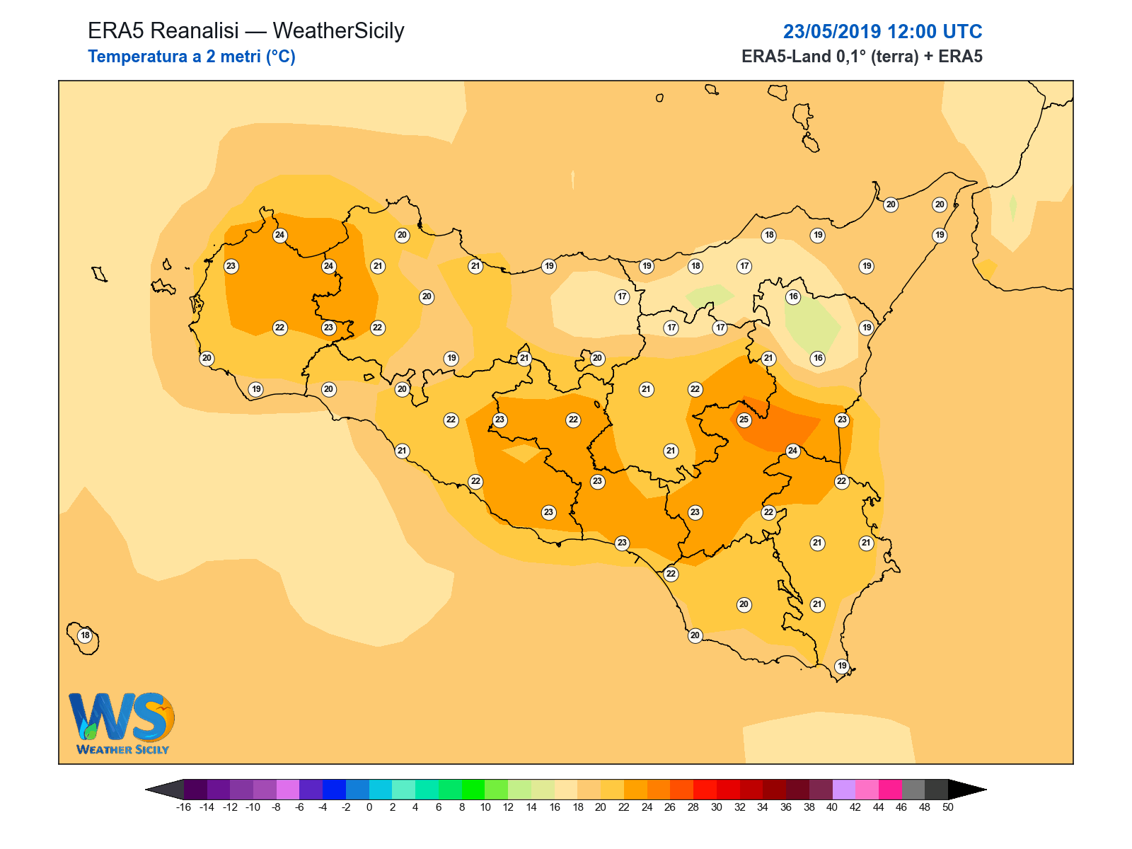 Temperatura a 2 metri · 2019052312