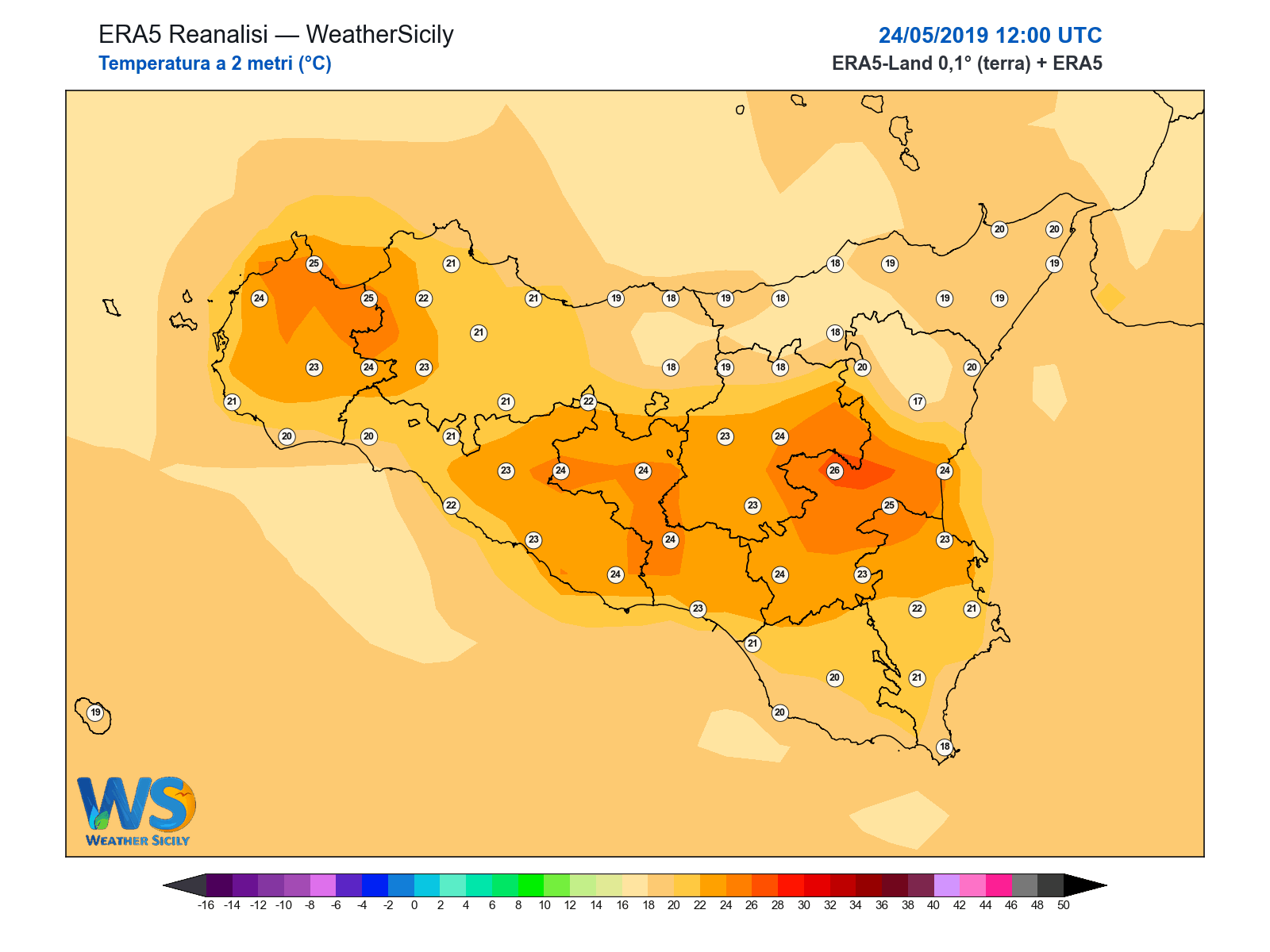 Temperatura a 2 metri · 2019052412