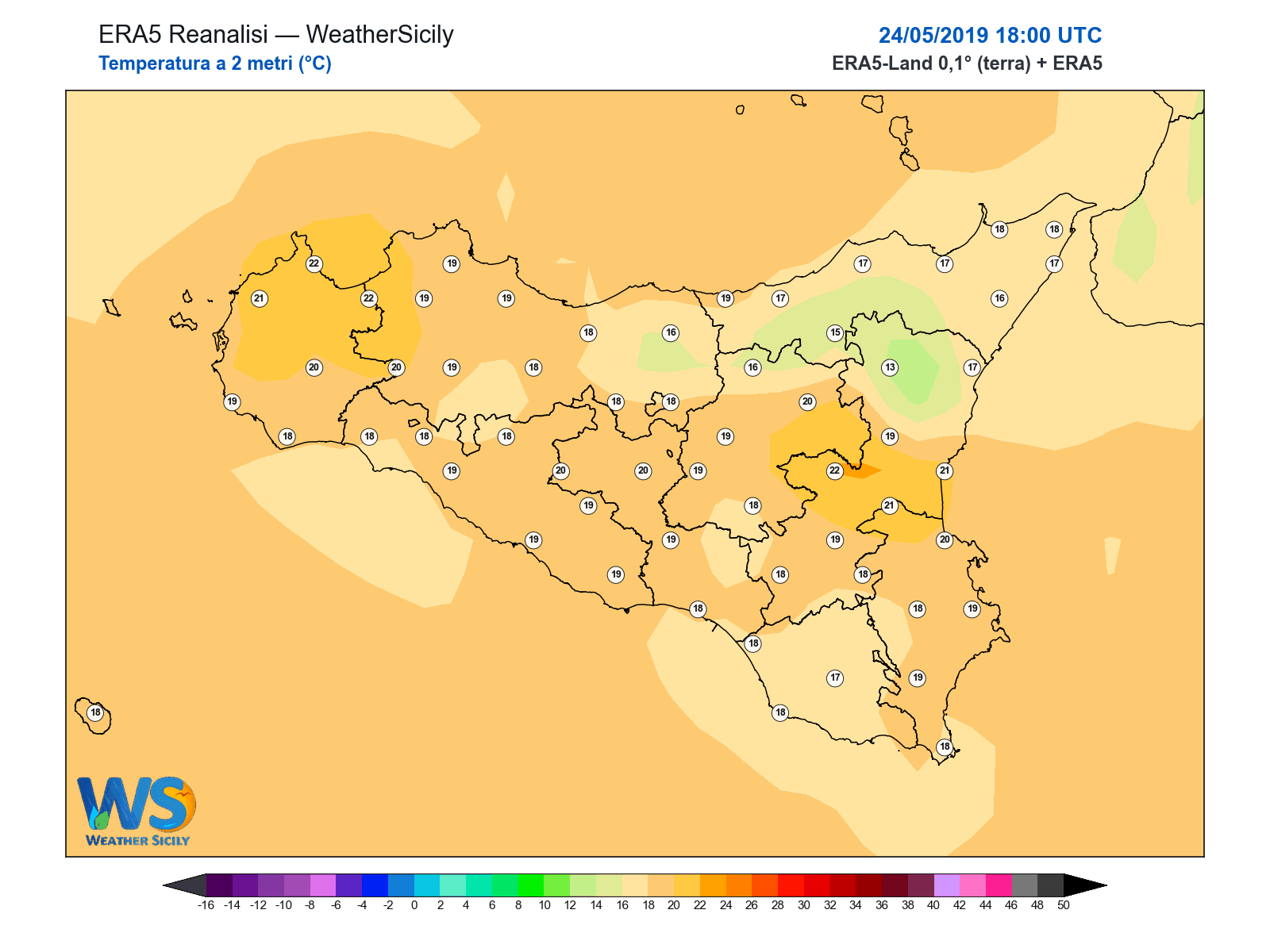 Temperatura a 2 metri · 2019052418