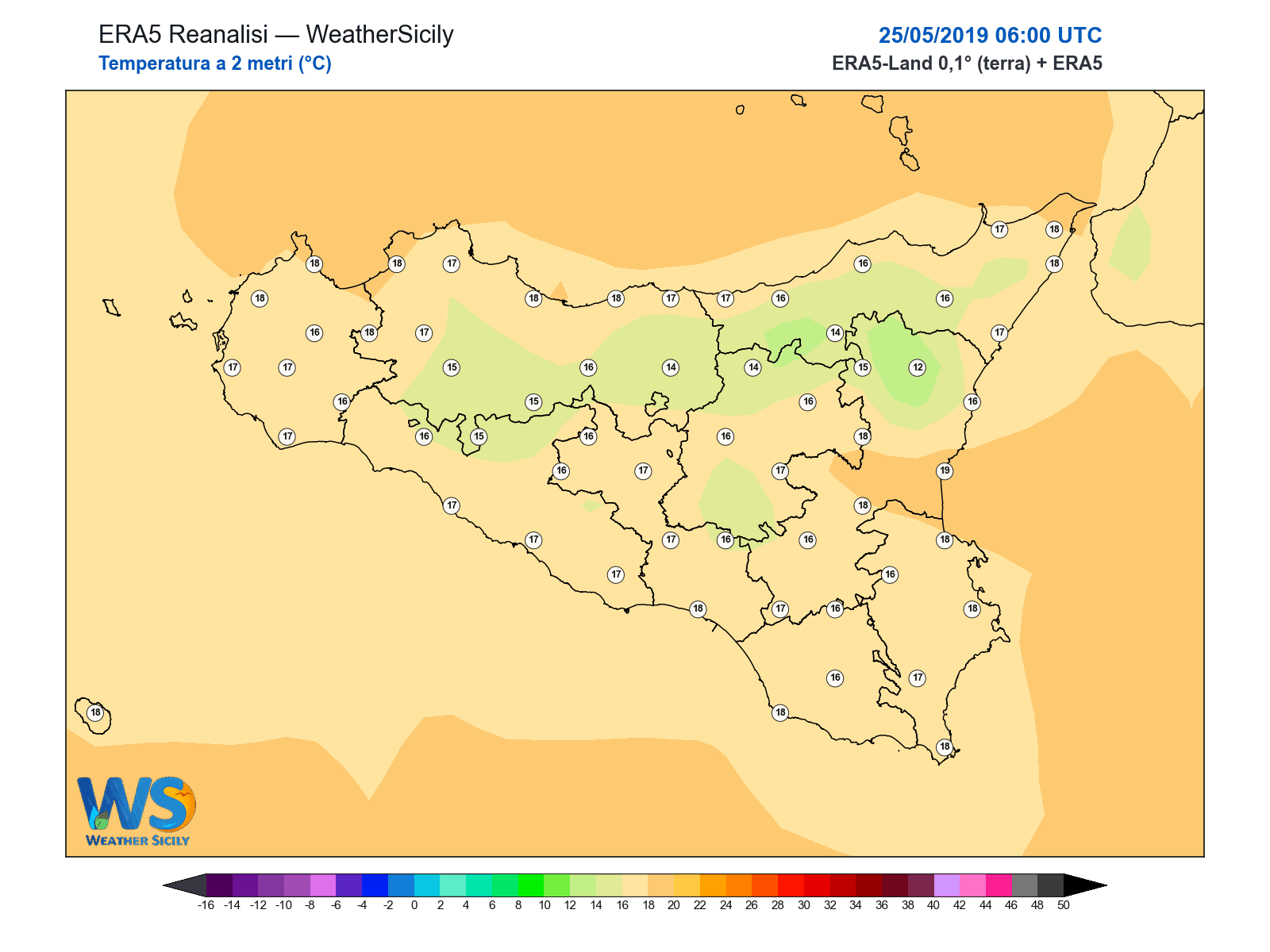 Temperatura a 2 metri · 2019052506