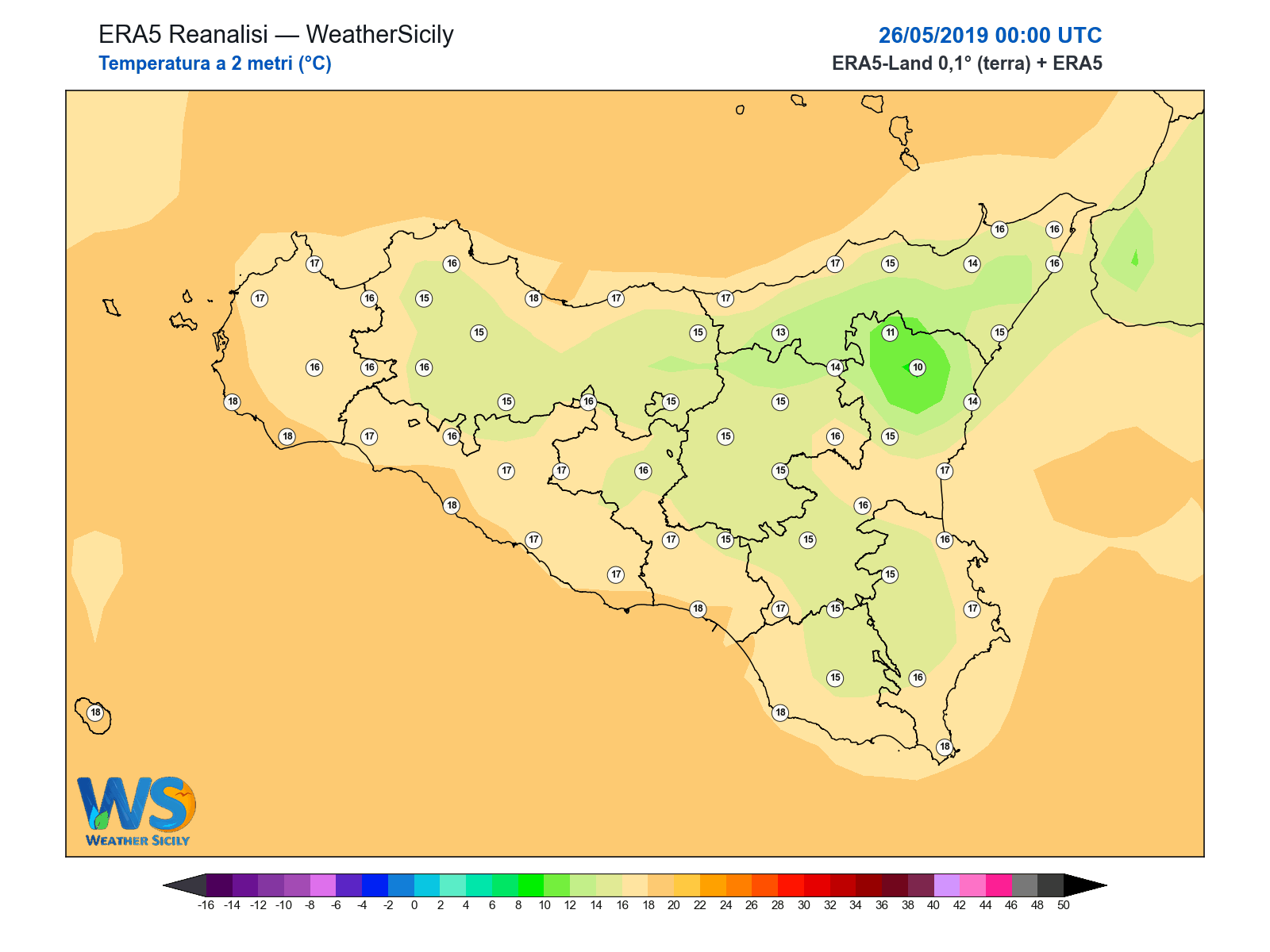 Temperatura a 2 metri · 2019052600