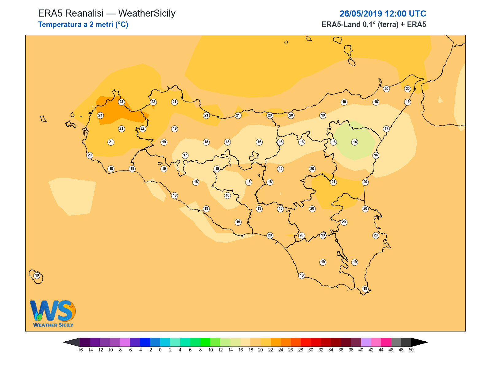 Temperatura a 2 metri · 2019052612