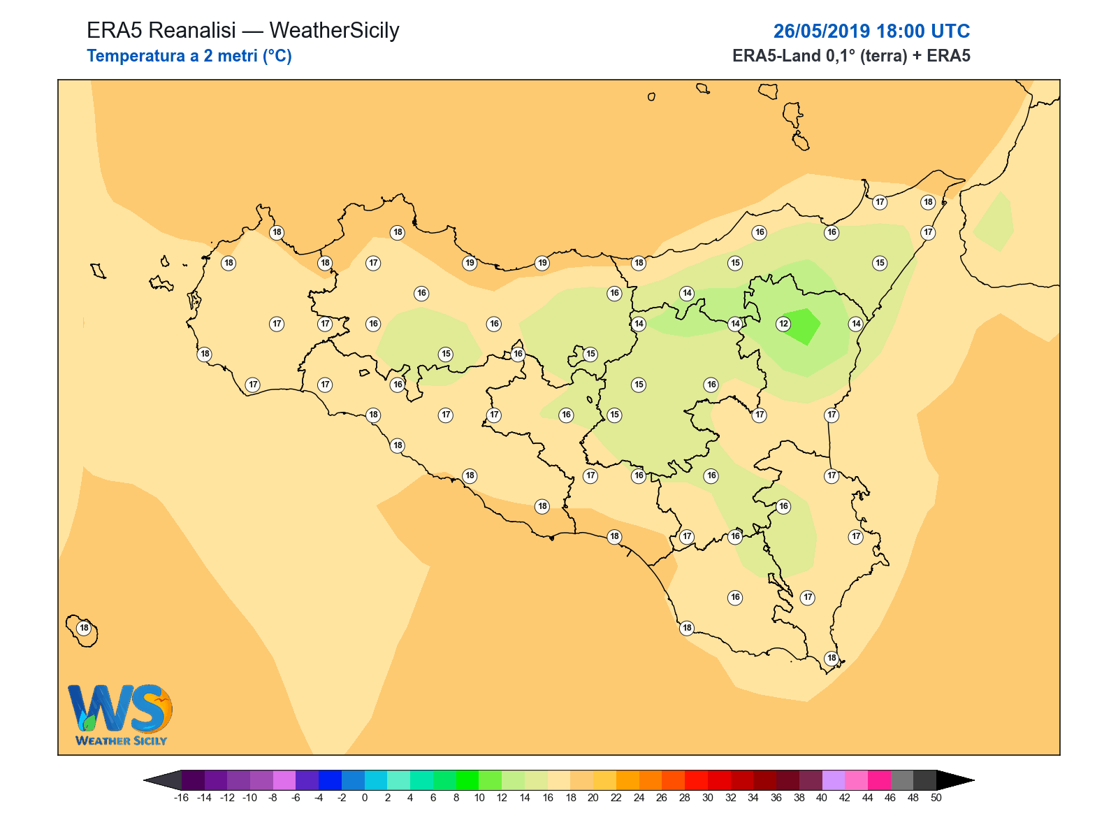 Temperatura a 2 metri · 2019052618