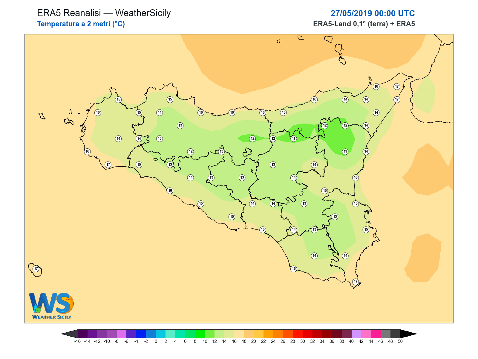 Temperatura a 2 metri · 2019052700