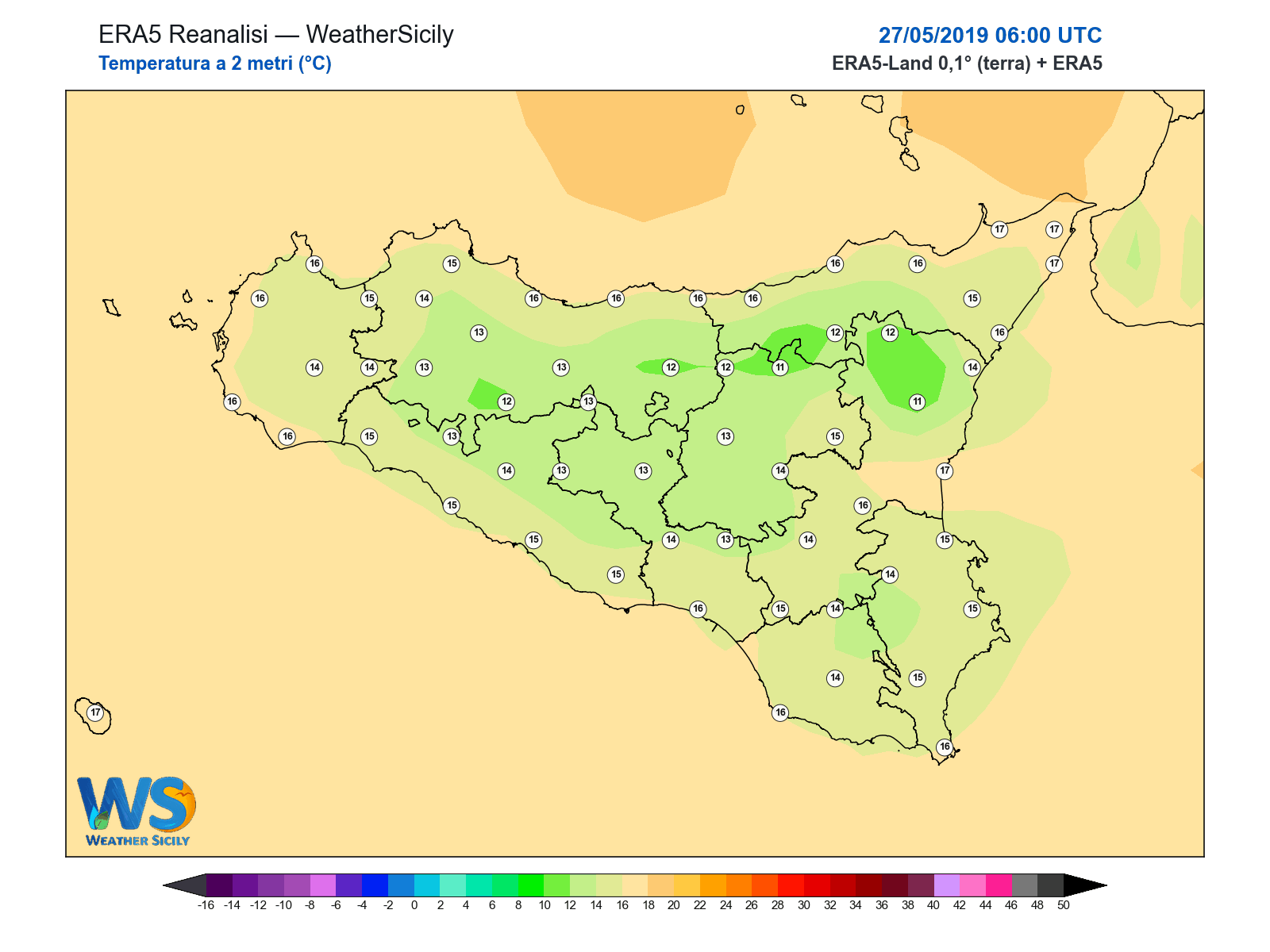 Temperatura a 2 metri · 2019052706
