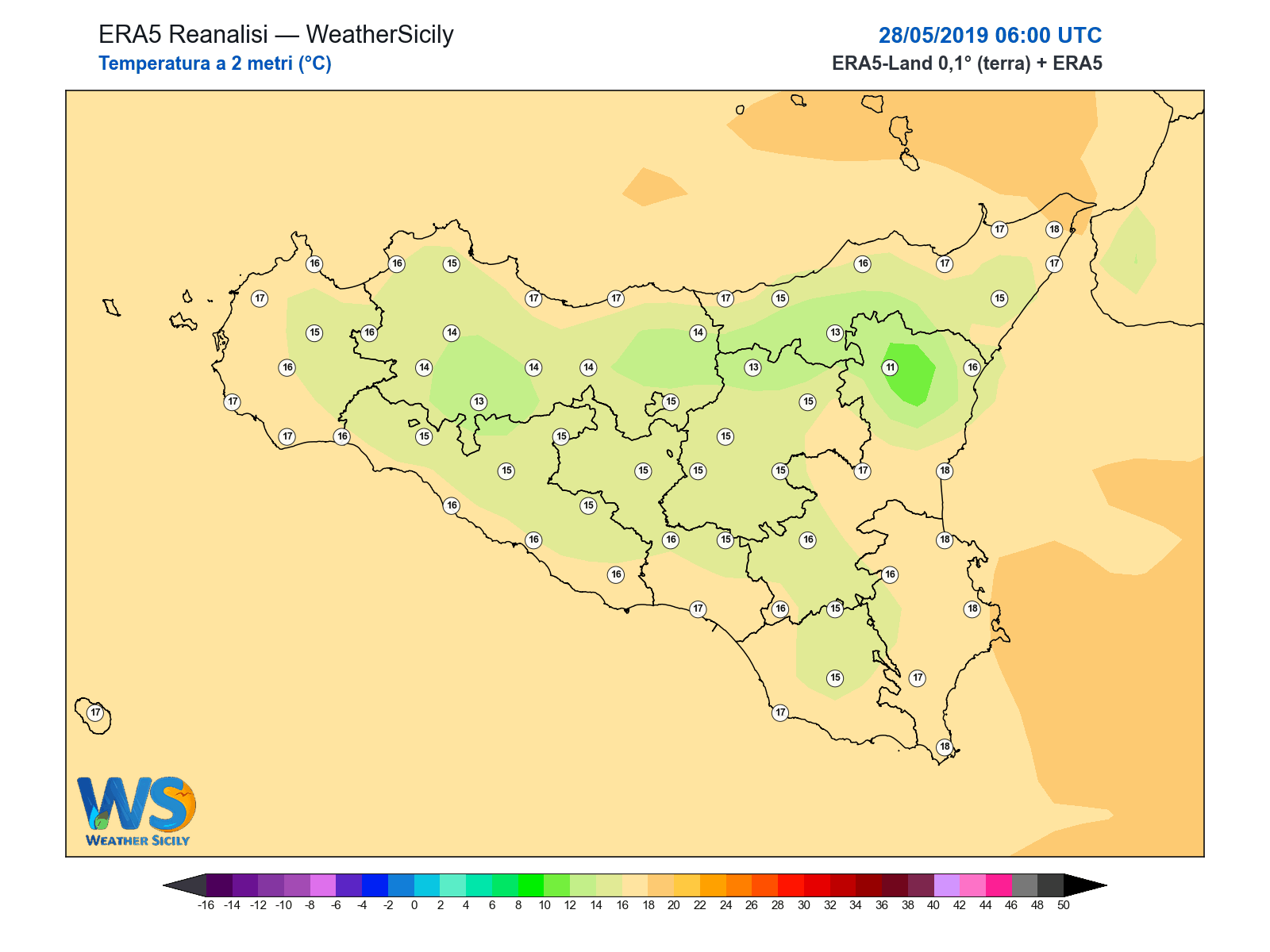 Temperatura a 2 metri · 2019052806