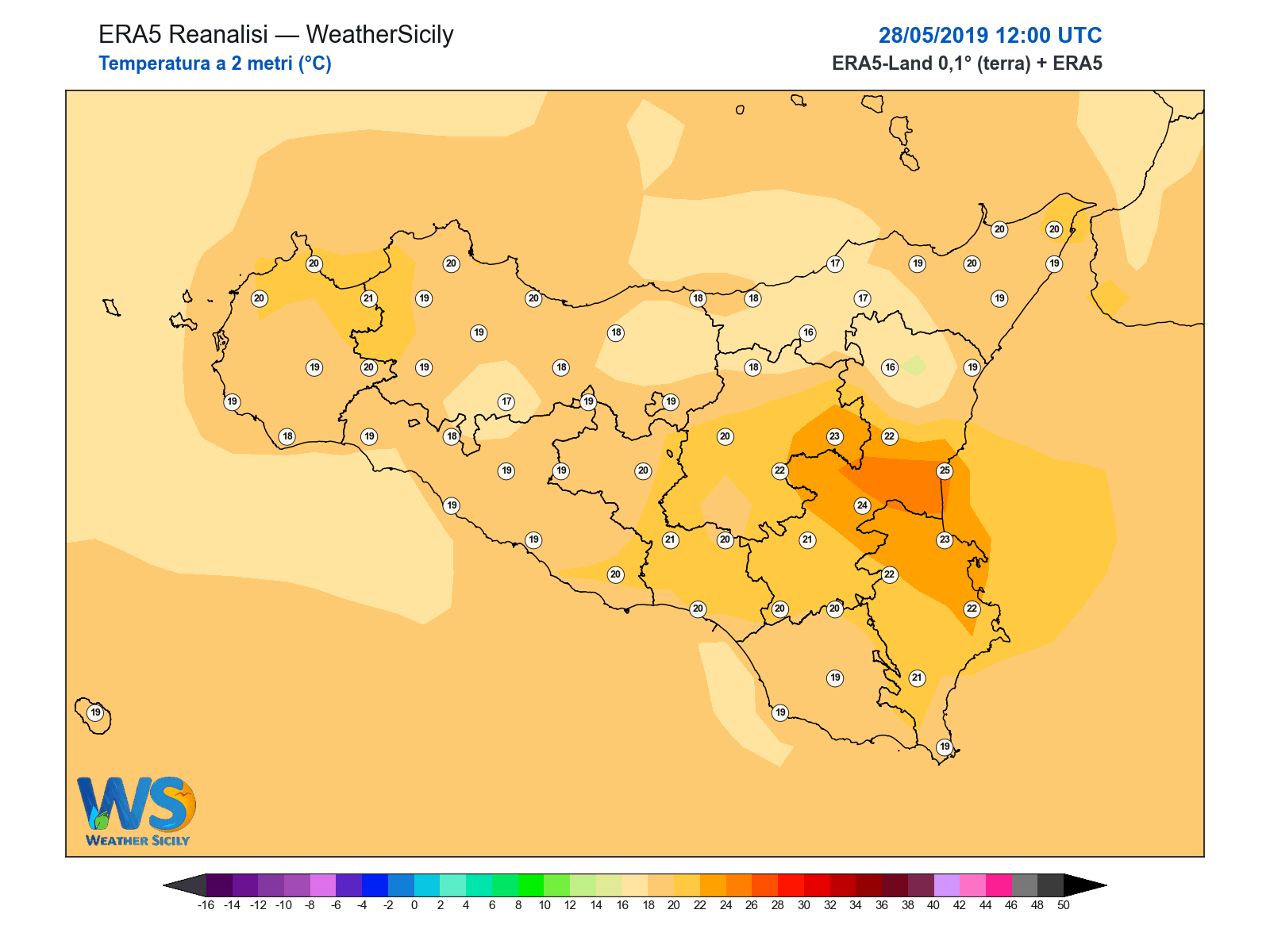 Temperatura a 2 metri · 2019052812