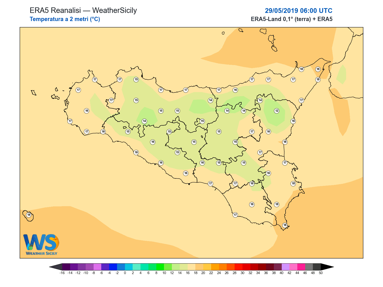 Temperatura a 2 metri · 2019052906