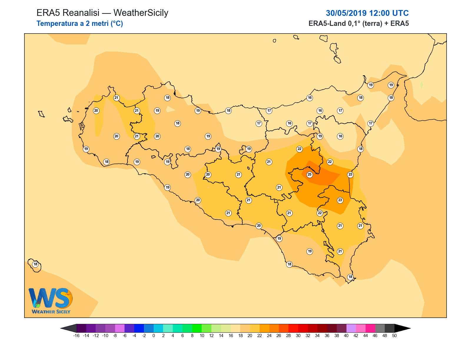 Temperatura a 2 metri · 2019053012