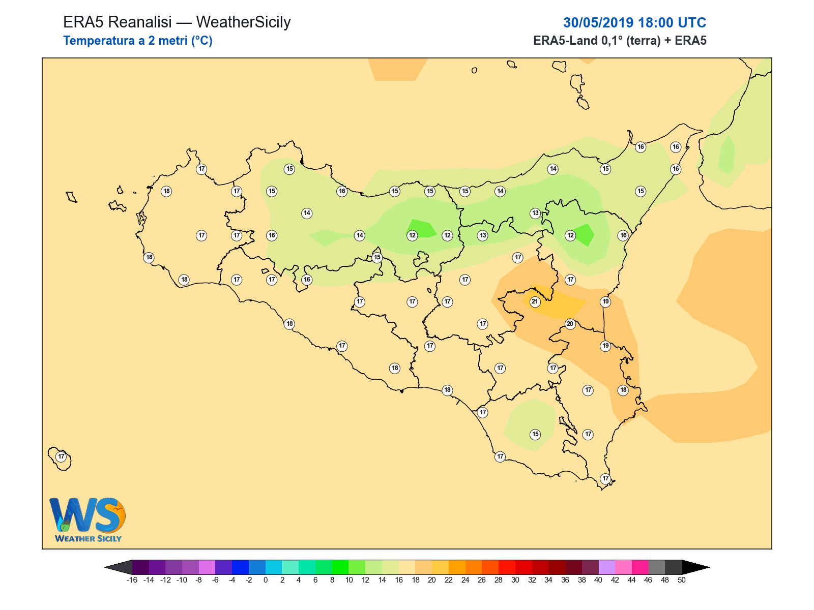 Temperatura a 2 metri · 2019053018