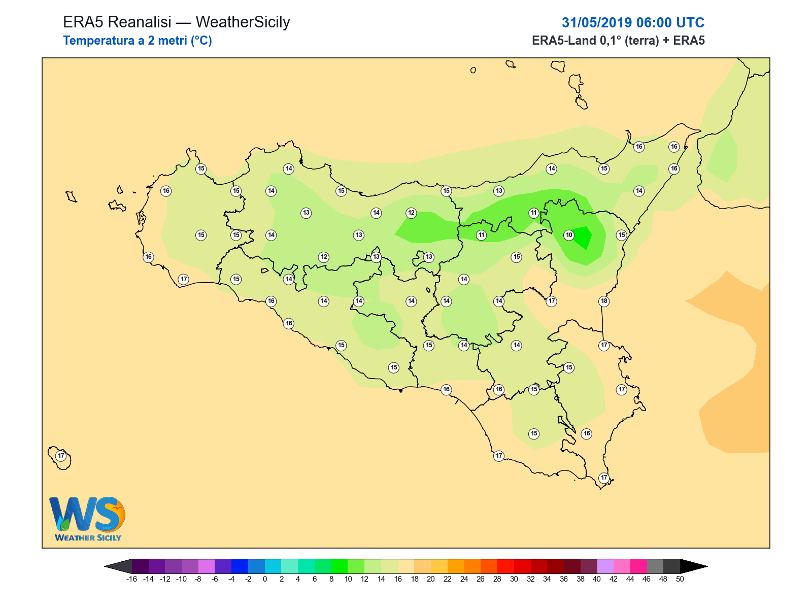 Temperatura a 2 metri · 2019053106