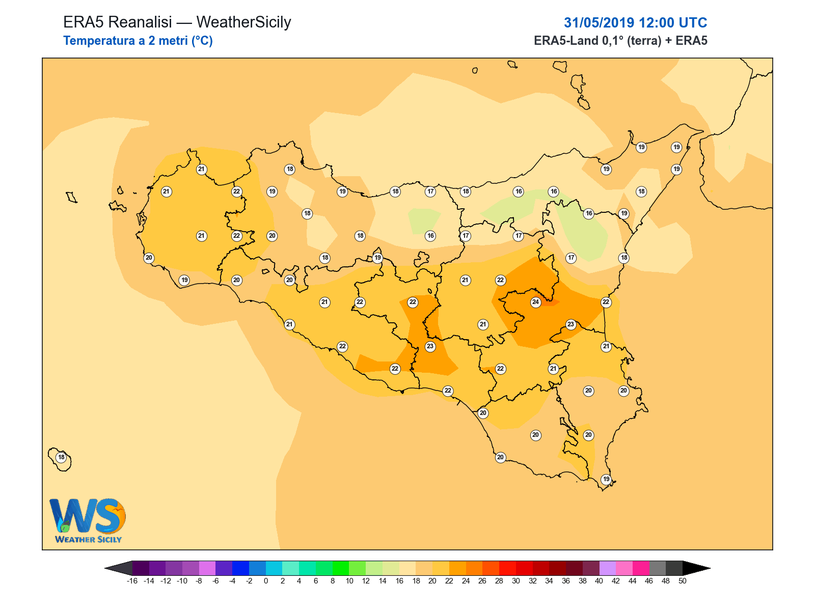 Temperatura a 2 metri · 2019053112