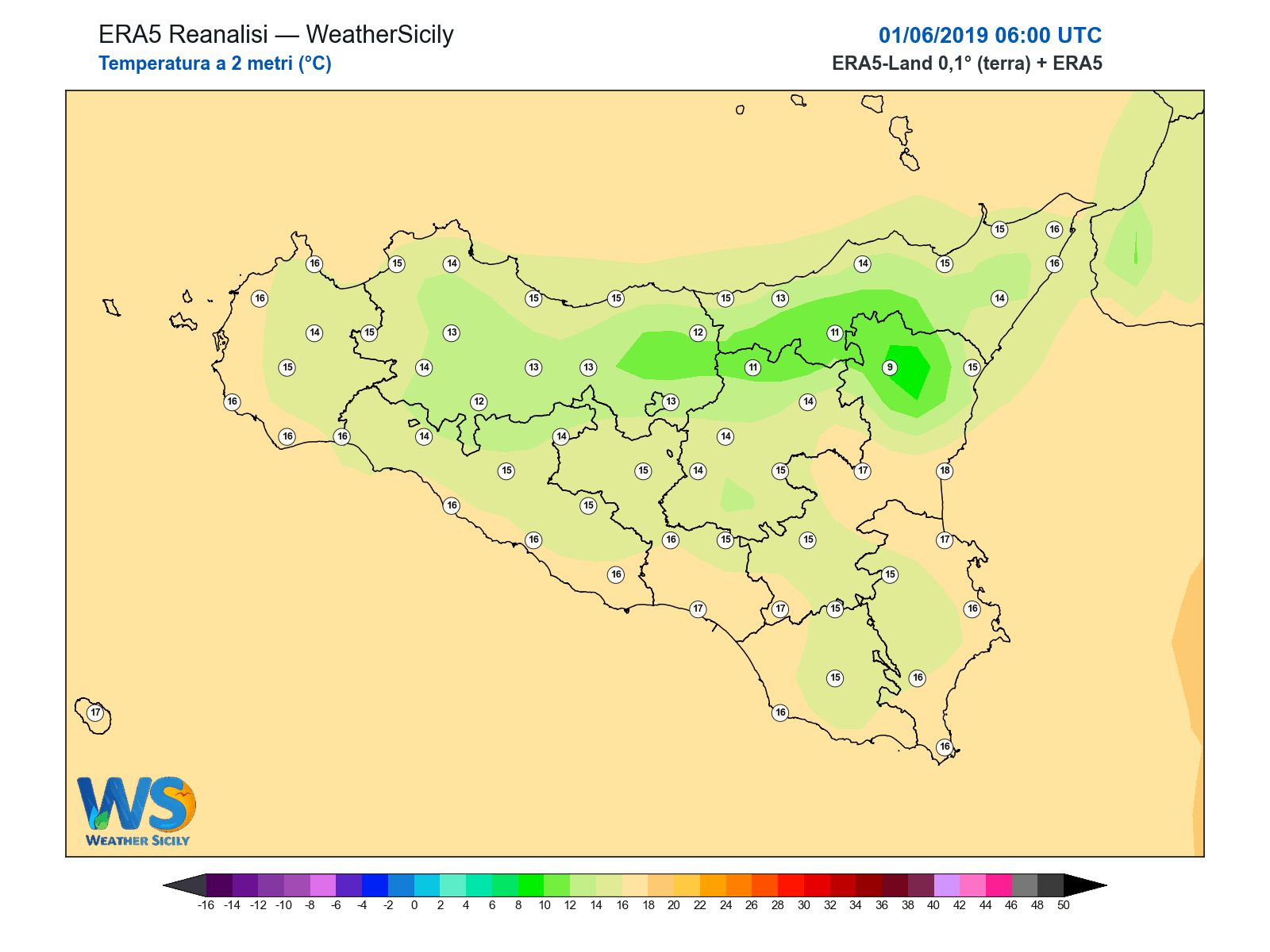 Temperatura a 2 metri · 2019060106