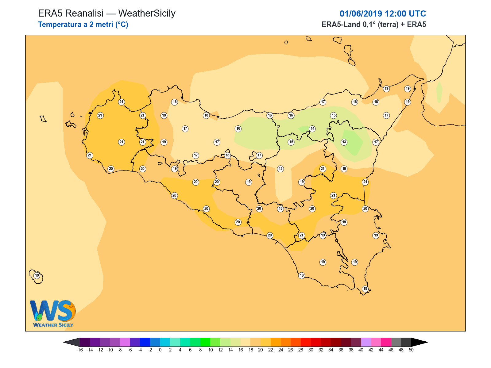 Temperatura a 2 metri · 2019060112